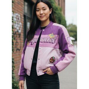 Disney Tangled Rapunzel Women's Cropped Moto Jacket Size 2X